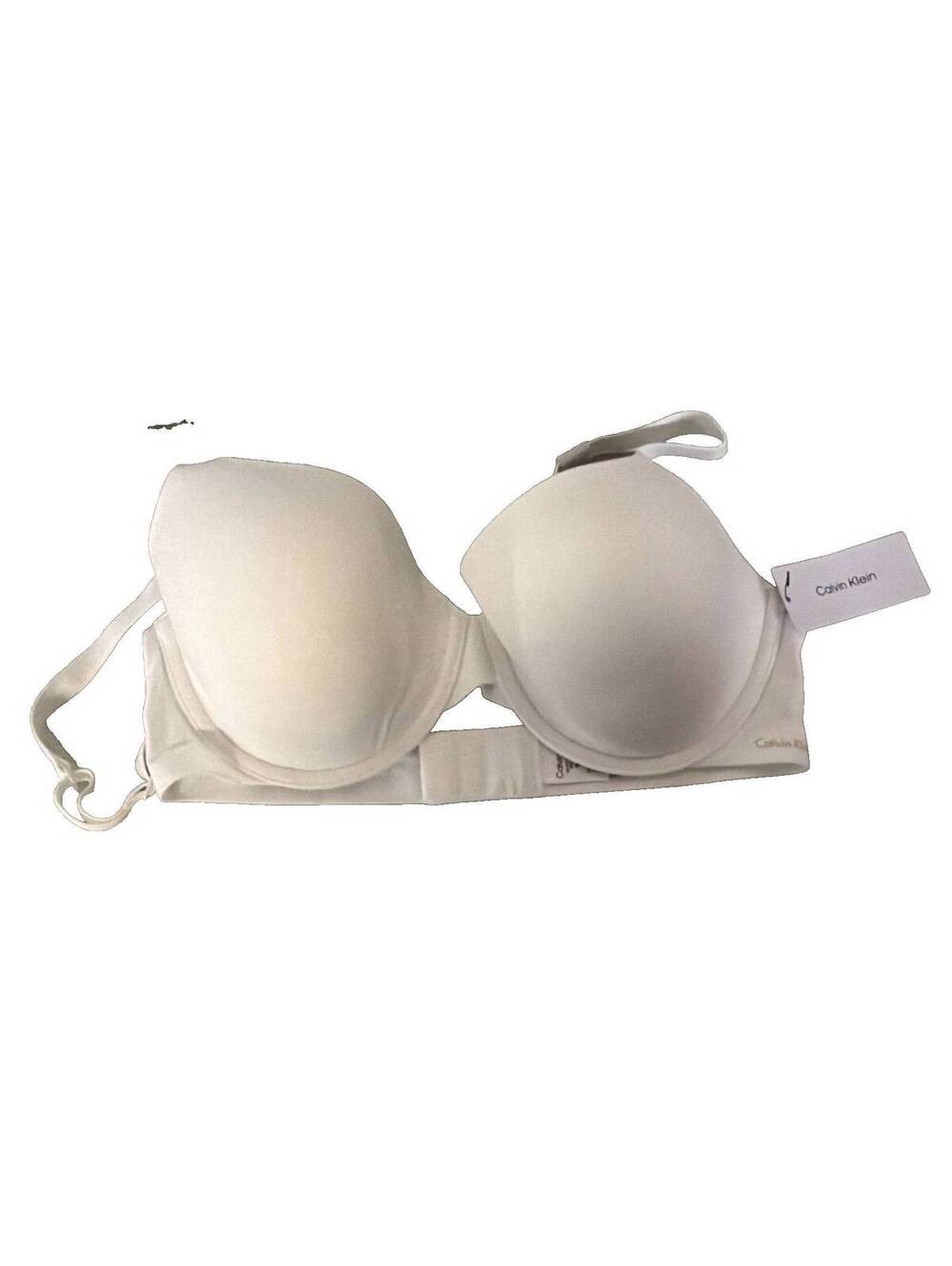 Calvin Klein Womens T-Shirt Bra White 34D Underwire Padded Smooth Cups New
